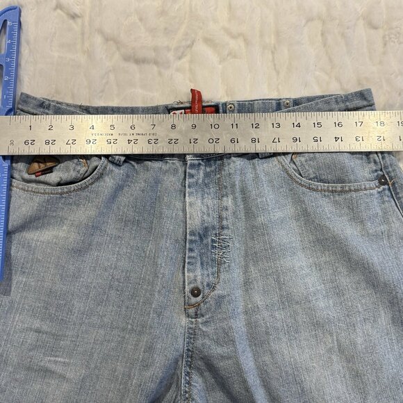 Y2K Nu Wear Rap Hip Hop Skater Baggy Wide Leg Denim Jeans Size 34x29.5 Men READ* - Picture 9 of 12